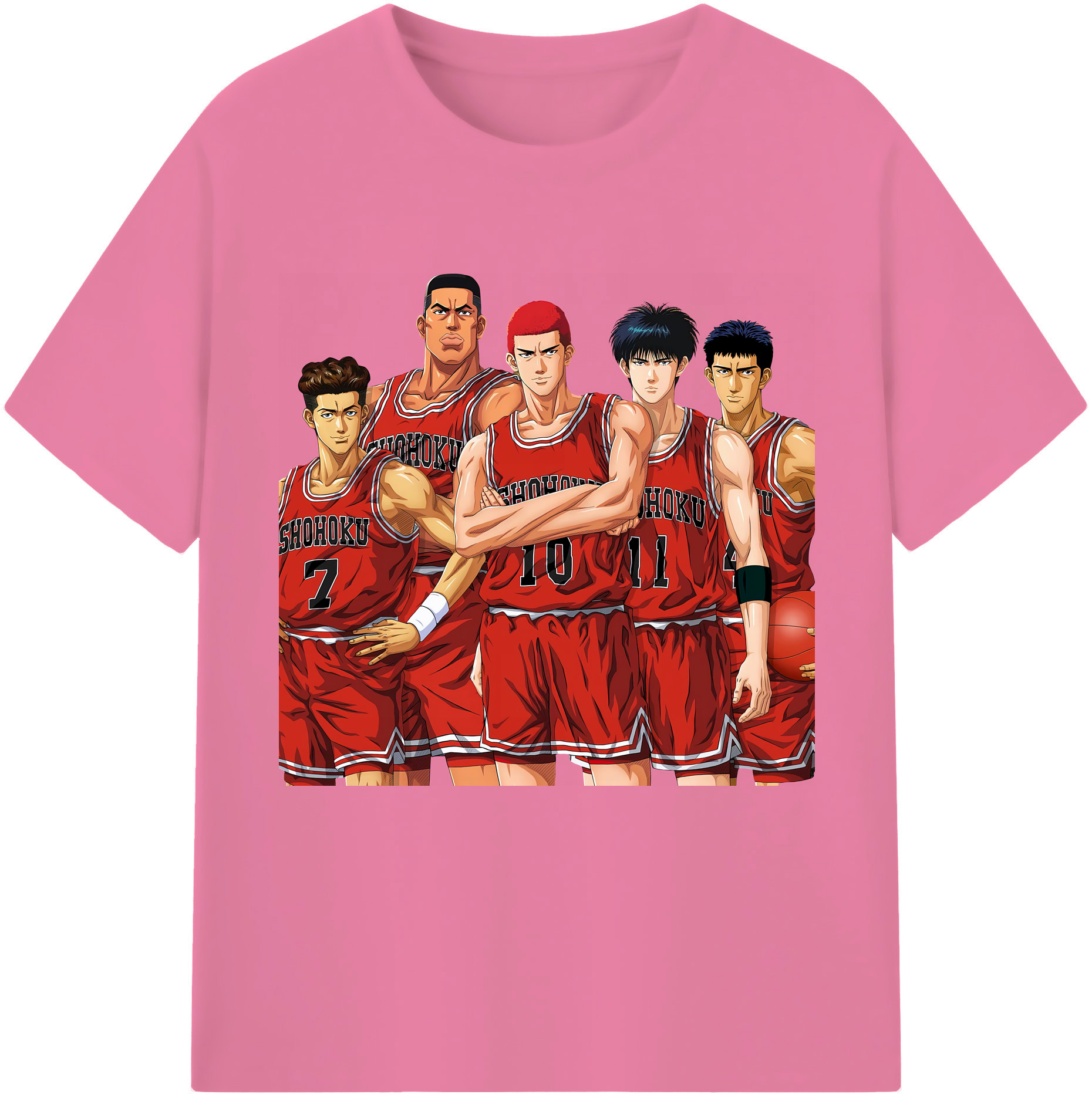 SLAM DUNK／スラムダンク 綿100％半袖Tシャツ（フロントプリント）